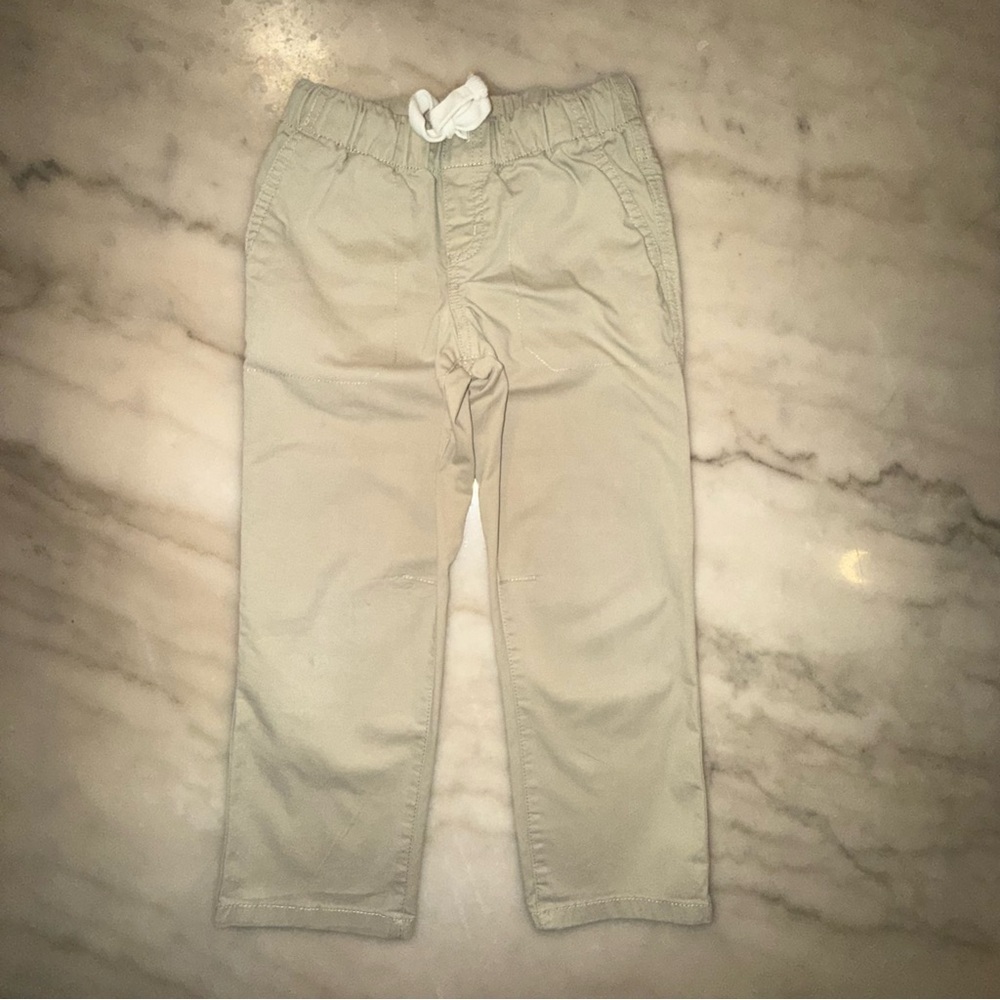 Cat & Jack Boys' Straight Fit Woven Khaki Pull-On Pants size 6